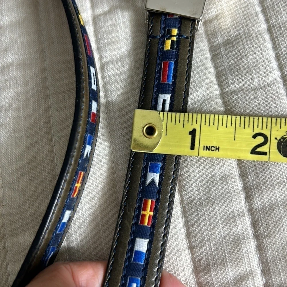 Paul & Shark Flags Leather Belt